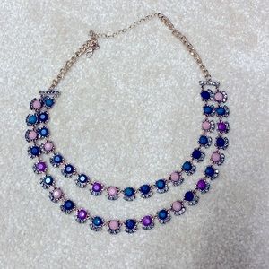 Multi stone layered necklace